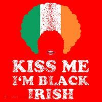 Kiss Mee I'm Black Irish History Funny St Patricks Day Santa Hat thumb 1