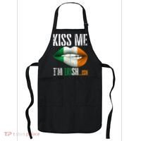 Kiss Me I'm Irish Ish With Lip And Flag St Patrick Day Apron thumb 0