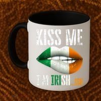 Kiss Me I'm Irish Ish With Lip And Flag St Patrick Day Coffee Mug thumb 2