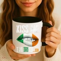 Kiss Me I'm Irish Ish With Lip And Flag St Patrick Day Coffee Mug thumb 3