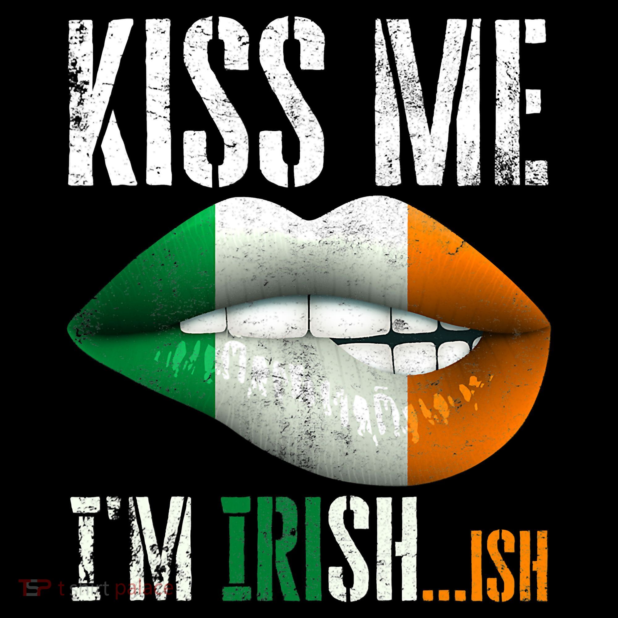 Kiss Me I'm Irish Ish With Lip And Flag St Patrick Day Coffee Mug