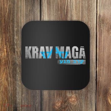Krav Maga Israeli Combat System Distressed Vintage Coaster