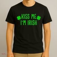 Kissing Me I'm Irish Clover Saint Irish Pats St. Patrick's Day T-Shirt thumb 3