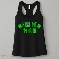 Kissing Me I'm Irish Clover Saint Irish Pats St. Patrick's Day Women's Tank Top thumb 3