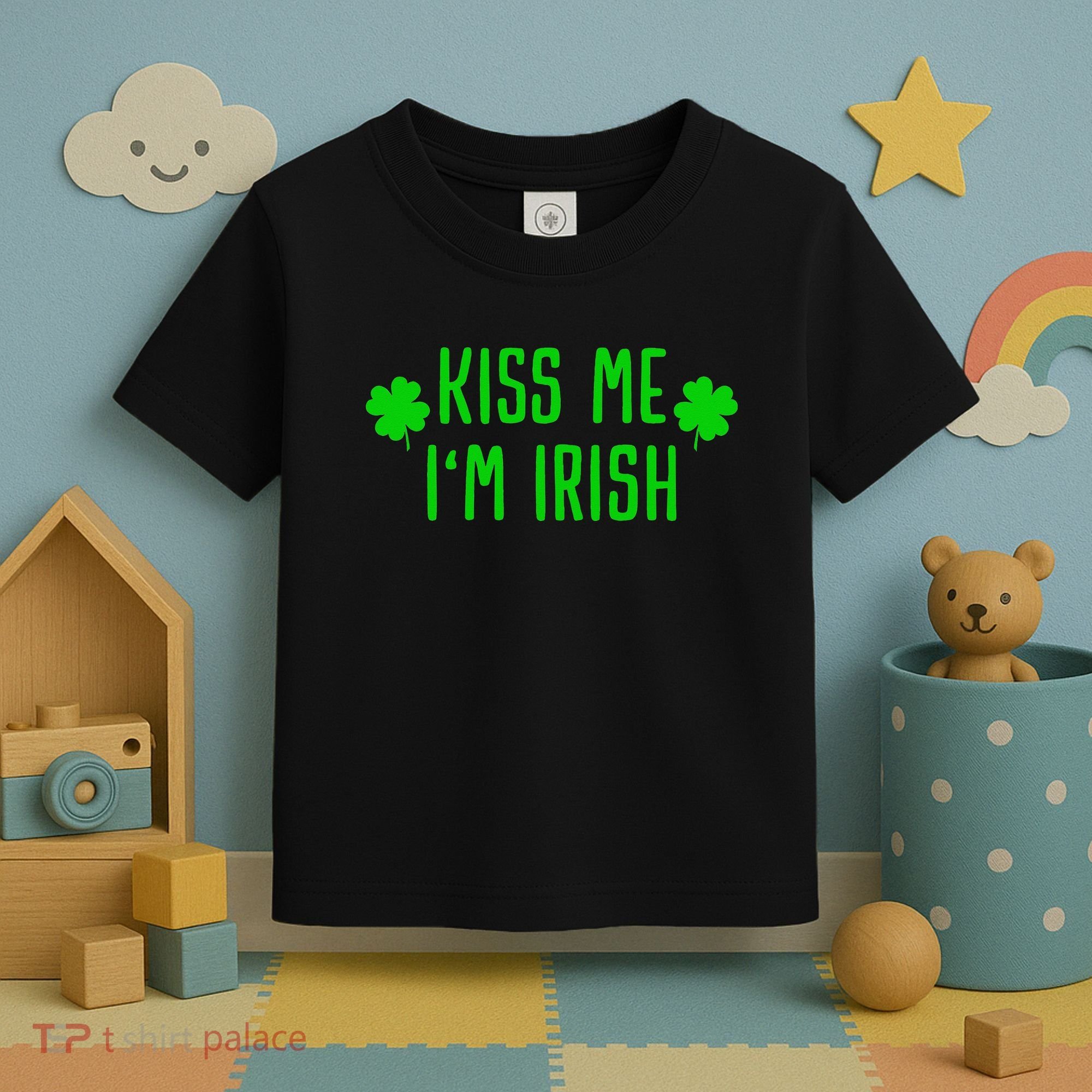 Kissing Me I'm Irish Clover Saint Irish Pats St. Patrick's Day Toddler T-Shirt