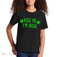 Kissing Me I'm Irish Clover Saint Irish Pats St. Patrick's Day Kids T-Shirt thumb 2