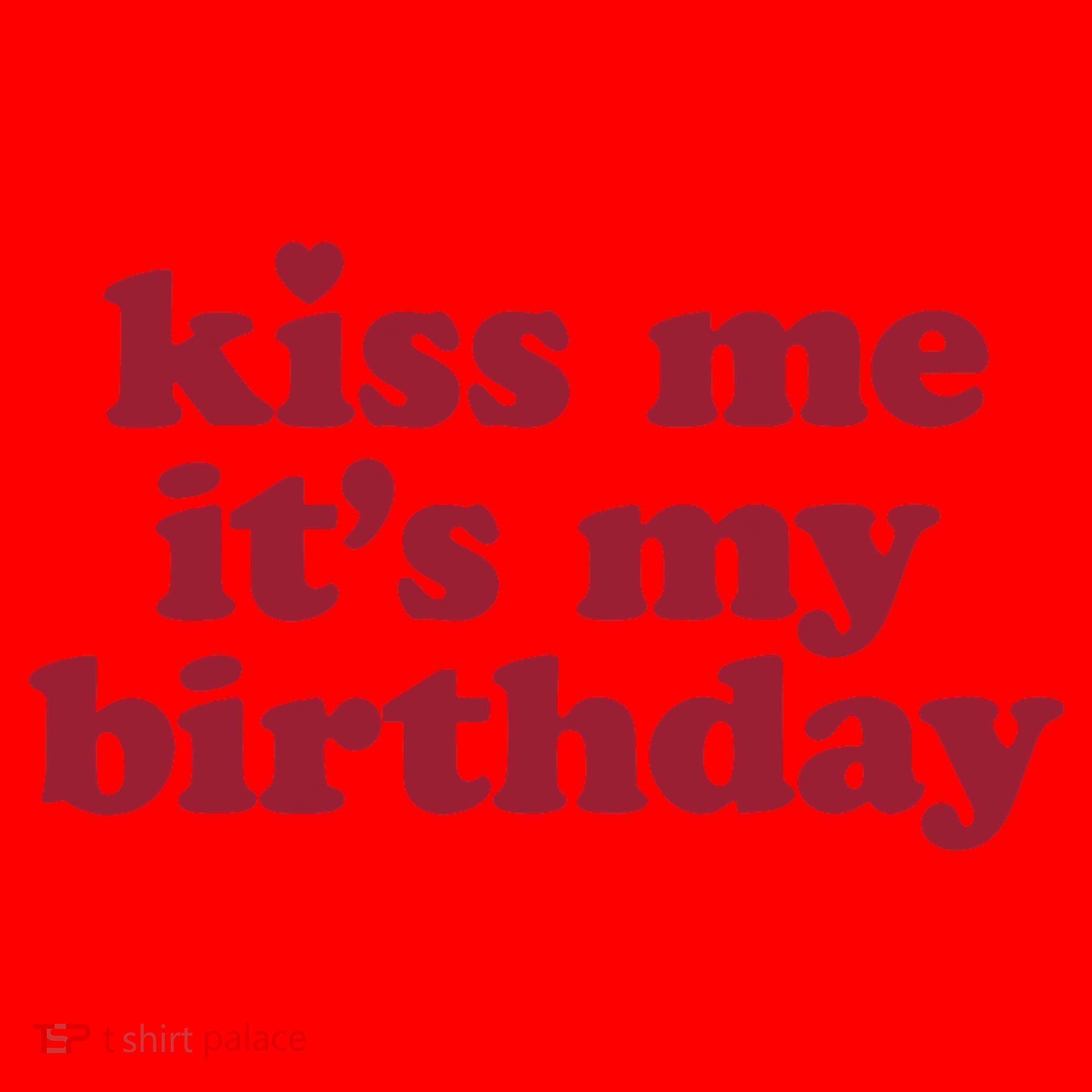 Kiss Me ItS My Birthday Birthday Gift Santa Hat