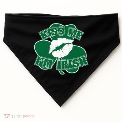 Kiss Me I'm Irish Lips USA-Made Doggie Bandana