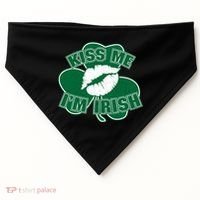 Kiss Me I'm Irish Lips USA-Made Doggie Bandana thumb 0