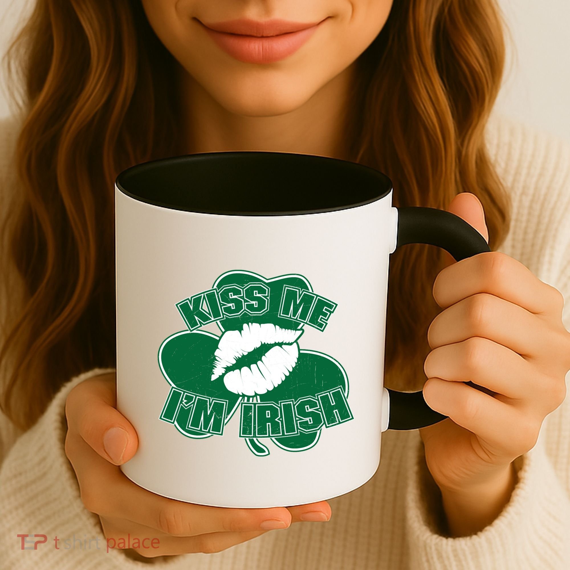 Kiss Me I'm Irish Lips Coffee Mug