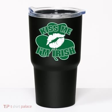 Kiss Me I'm Irish Lips Tumbler