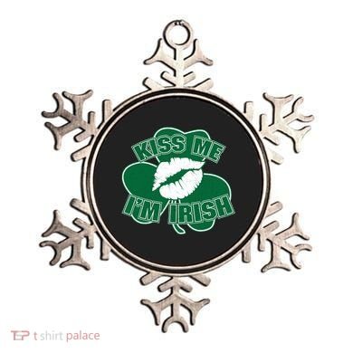 Kiss Me I'm Irish Lips Ornament