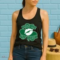 Kiss Me I'm Irish Lips Women's Tank Top thumb 2