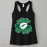 Kiss Me I'm Irish Lips Women's Tank Top thumb 3
