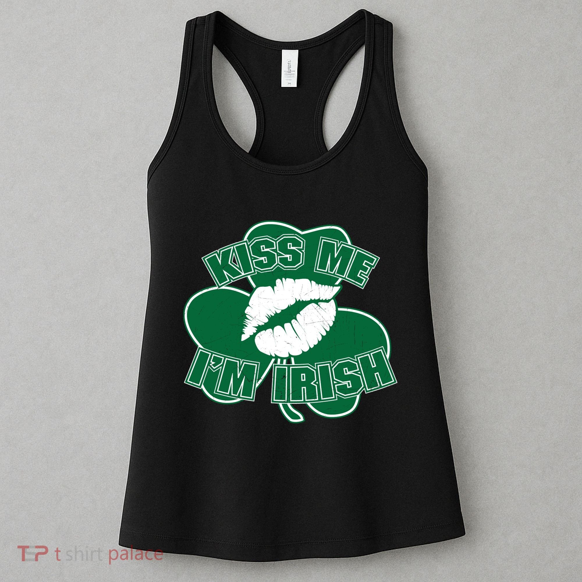 Kiss Me I'm Irish Lips Women's Tank Top