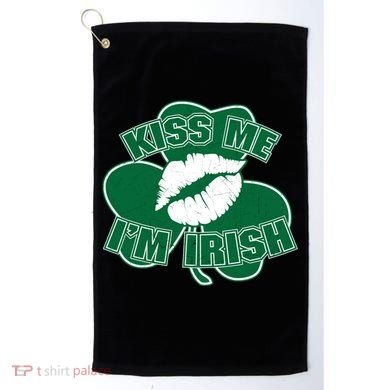 Kiss Me I'm Irish Lips Golf Towel