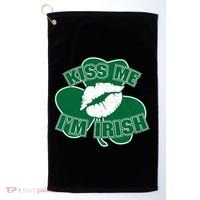 Kiss Me I'm Irish Lips Golf Towel thumb 0