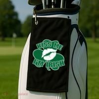 Kiss Me I'm Irish Lips Golf Towel thumb 2