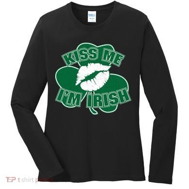Kiss Me I'm Irish Lips Women's Long Sleeve Shirt