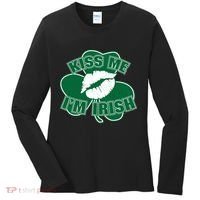 Kiss Me I'm Irish Lips Women's Long Sleeve Shirt thumb 0