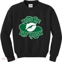 Kiss Me I'm Irish Lips Kids Sweatshirt thumb 0