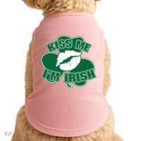Kiss Me I'm Irish Lips Doggie Tank thumb 0