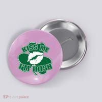 Kiss Me I'm Irish Lips Button thumb 0