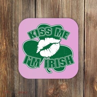 Kiss Me I'm Irish Lips Coaster
