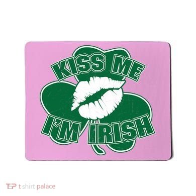 Kiss Me I'm Irish Lips Mousepad