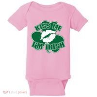 Kiss Me I'm Irish Lips Baby Bodysuit thumb 0