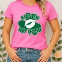 Kiss Me I'm Irish Lips Women's T-Shirt thumb 2