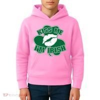 Kiss Me I'm Irish Lips Kids Hoodie thumb 4