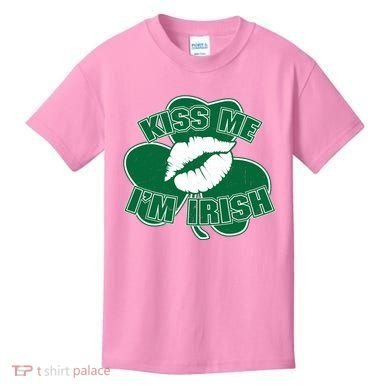 Kiss Me I'm Irish Lips Kids T-Shirt