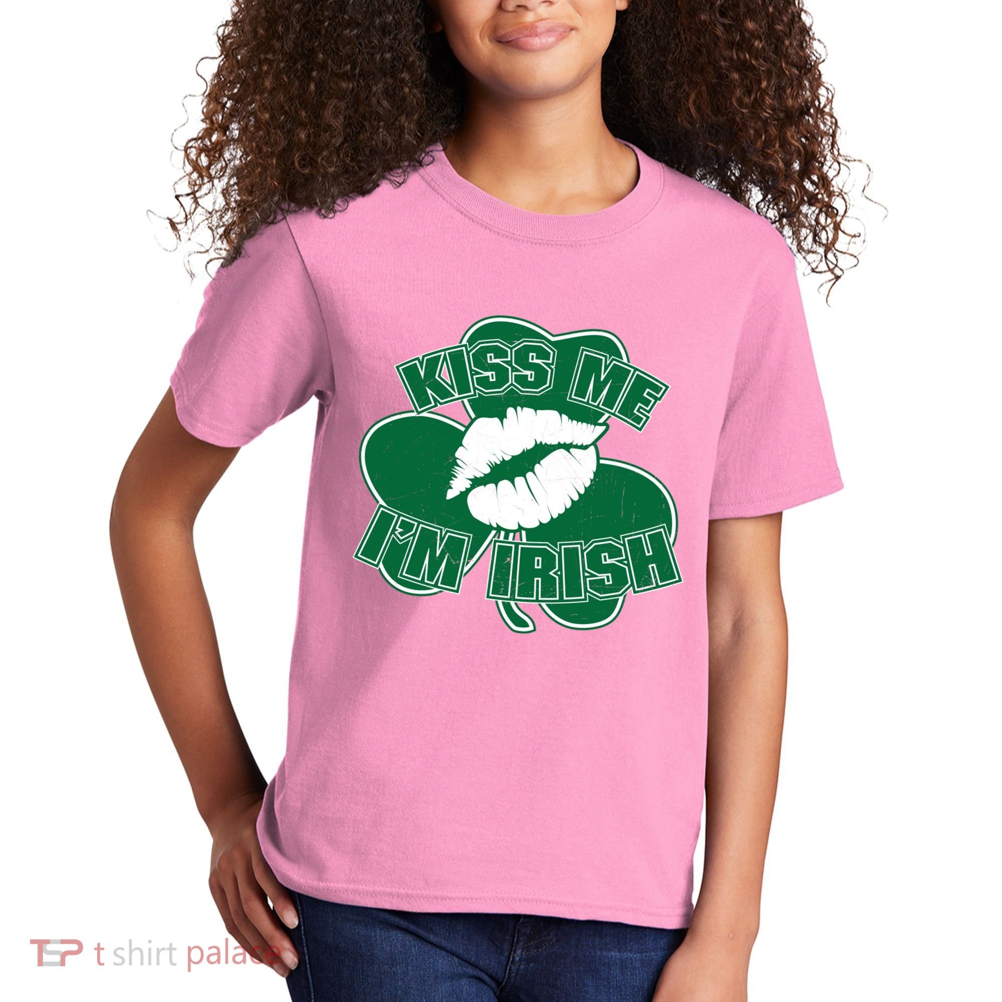 Kiss Me I'm Irish Lips Kids T-Shirt
