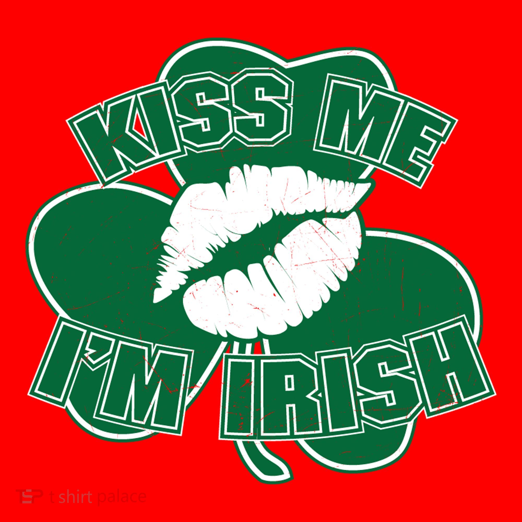 Kiss Me I'm Irish Lips Santa Hat