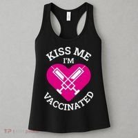 Kiss Me I'm Vaccinated Women's Tank Top thumb 3