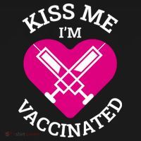 Kiss Me I'm Vaccinated Women's Long Sleeve Shirt thumb 2