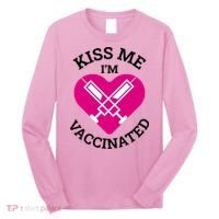 Kiss Me I'm Vaccinated Long Sleeve Shirt thumb 0