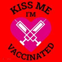 Kiss Me I'm Vaccinated Santa Hat thumb 1