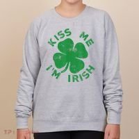 Kiss Me I'm Irish Funny Saint Patrick Day Women's Sweatshirt thumb 0
