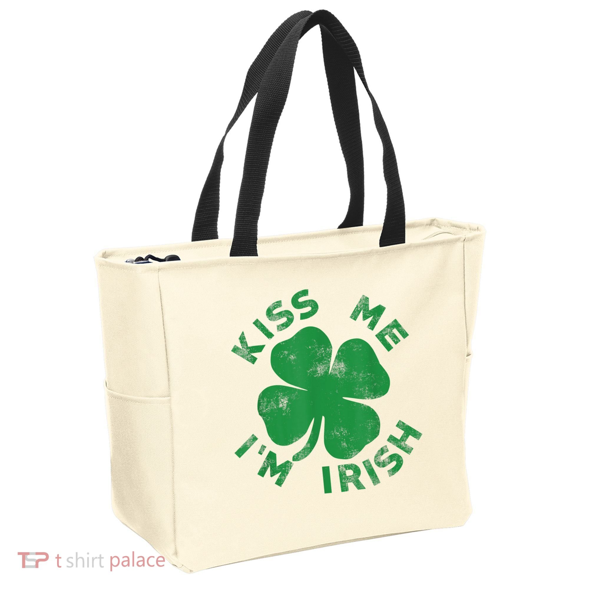 Kiss Me I'm Irish Funny Saint Patrick Day Tote Bag