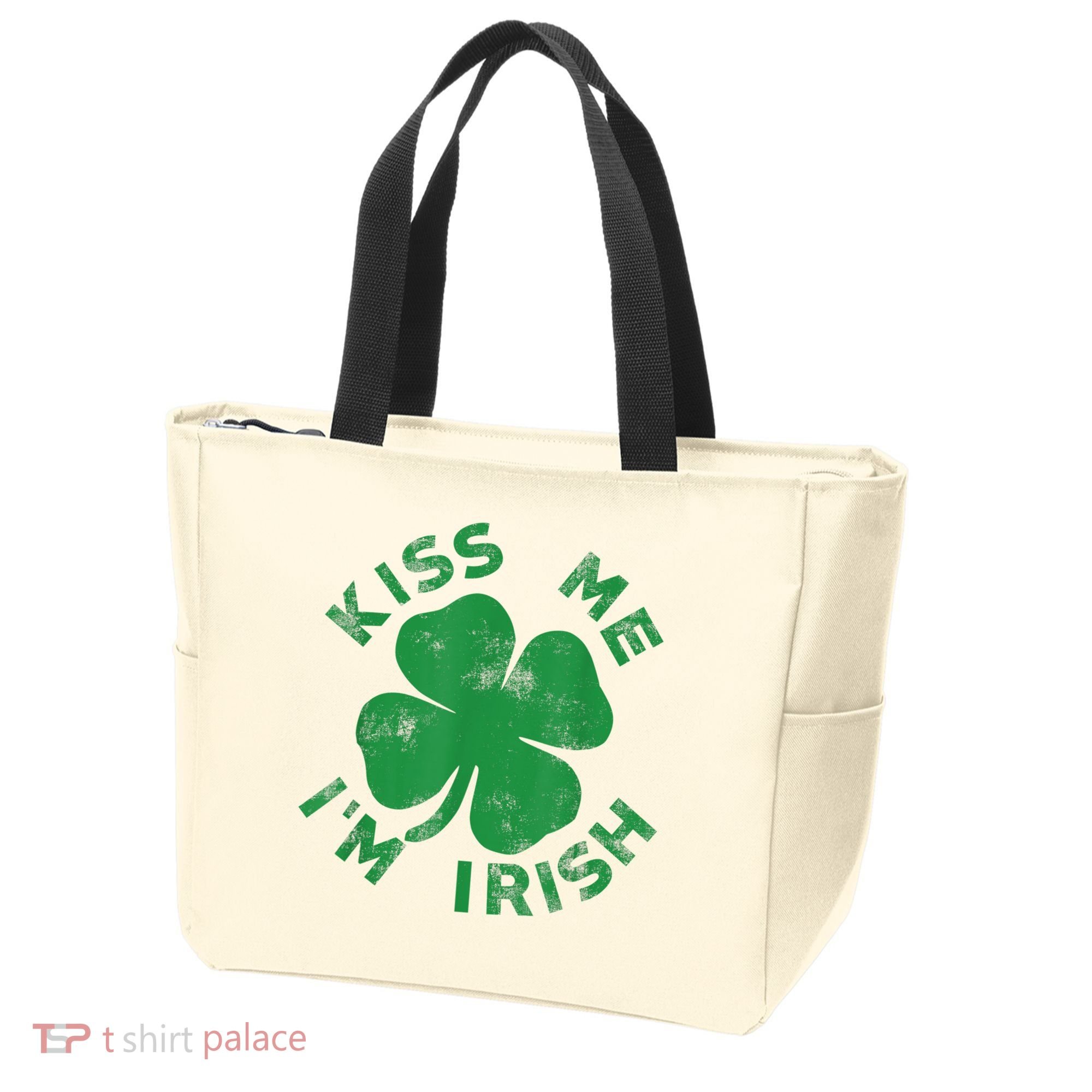 Kiss Me I'm Irish Funny Saint Patrick Day Tote Bag