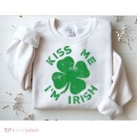 Kiss Me I'm Irish Funny Saint Patrick Day Sweatshirt thumb 2