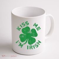 Kiss Me I'm Irish Funny Saint Patrick Day Coffee Mug thumb 1