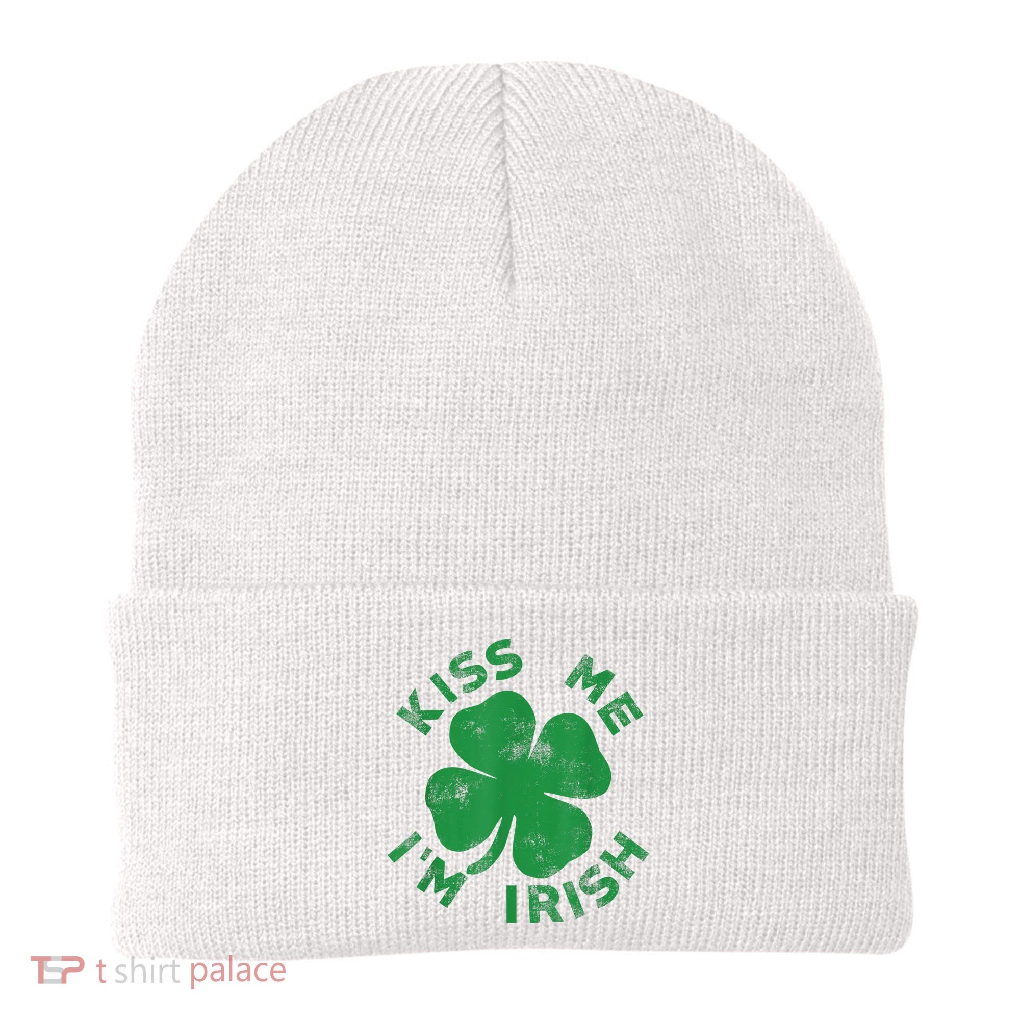 Kiss Me I'm Irish Funny Saint Patrick Day Beanie