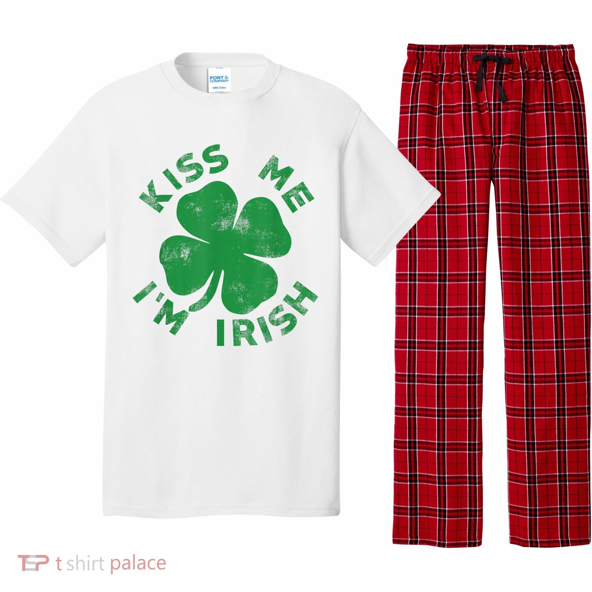 Kiss Me I'm Irish Funny Saint Patrick Day Pajama Set