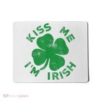 Kiss Me I'm Irish Funny Saint Patrick Day Mousepad thumb 0