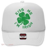 Kiss Me I'm Irish Funny Saint Patrick Day Hat thumb 0