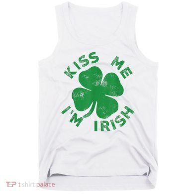 Kiss Me I'm Irish Funny Saint Patrick Day Tank Top