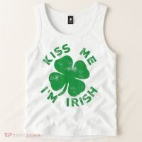 Kiss Me I'm Irish Funny Saint Patrick Day Tank Top thumb 2